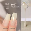 Japanese style semi-transparent milky white nail polish Y017 in glossy and matte finish - Y-017 Jadeite Nude