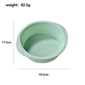 Stampo quadrato in silicone verde da 82,5g e 19,5cm per torte fai-da-te facili da sformare - Piccolo Rotondo (Verde)