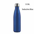 Borraccia termica da 500ML in acciaio inossidabile con finitura blu zaffiro opaco - Blu Fascino