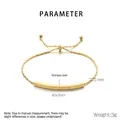 Dettaglio del bracciale regolabile in acciaio inossidabile con barra LOVER DREAM - Oro (KB204291-YWYM)