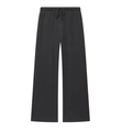 Women's black soft cotton drawstring sweatpants with high-waist straight leg fit - XS / Gray Pants