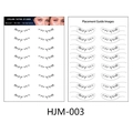 Tatouages autocollants pour cils inférieurs HJM-003, 8 paires de motifs naturels - HJM-003