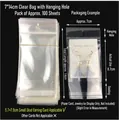 100pcs 7x14cm transparent self-sealing bags with hanging holes for jewelry cards - 7*14 With Hanging Bag (approx. 100pcs)