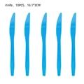 Blue plastic disposable knives for Toy Story birthday party supplies, 10 count 16cm set - Blue Plastic Knives