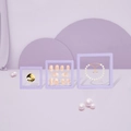Light purple PE film floating jewelry display boxes in small, medium and large sizes - 7*7*2cm / Light Purple