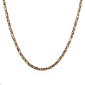 5mm leopard print stainless steel snake bone chain necklace in gold finish - Gold 5mm Leopard Necklace