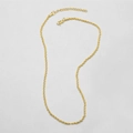 Detailansicht der goldenen Kordelkette mit Karabinerverschluss und Verlängerungskette - Goldene Seilkette