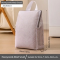 Sacchetto per bucato a rete a nido d'ape 20x30x8cm con cerniera grigia per camicie - Rete a Nido d'Ape Piccolo (20*30*8cm)
