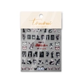 Gothic nail art stickers set wy-09 met zwarte vlinders en engelenvleugels motieven - Engelenvleugels Vlinder (wy-09)