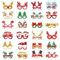 Variety set of 20 festive Christmas party glasses with reindeer antlers and holiday designs - Christmas Glasses Set 11 (24pcs)