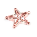 Star-shaped non-piercing nipple clip in rose gold finish with adjustable screws - Star - Rose Gold