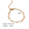 Vista dettagliata del bracciale a catena a graffetta placcato oro 18k da 5mm - LA11-Catena goffrata fine-Oro