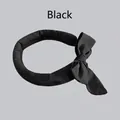 Serre-tête rembourré noir avec détail nœud et finition mate douce pour femmes - Carte pour Animaux / Polyester/Noir