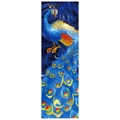 DIY Diamond Painting Bookmark with Blue Peacock PU Leather and Elegant Tassel Decoration - SQ-01 Blue Peacock