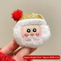 Cute embroidered plush Santa Claus pin brooch with sequins for Christmas sweaters - Gold Hat Santa Claus