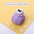 Purple butterfly paper punch for DIY scrapbooking craft on yellow decorative paper - Cartoon Series: Butterfly