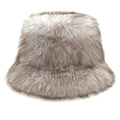 Dettaglio della spessa consistenza in ecopelliccia peluche sulla superficie del cappello - M (56-58cm) / Cachi scuro