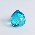 Blue faceted teardrop crystal bead pendant for DIY jewelry and decorative lighting - Spherical Royal Blue (30mm)