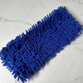 Absorbent blue chenille mop head replacement with high-density microfiber bristles - 40x10cm / Dark Blue