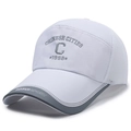 Cappellino da baseball bianco in mesh traspirante con ricamo in argento e sole - Regolabile / Bianco