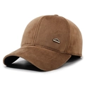 Cappello da baseball da uomo marrone a spina di pesce con emblema SPORT BEST in metallo - Regolabile / caffè