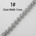 Catena a maglie da 11mm in acciaio inossidabile per creazione di gioielli artigianali - Stile 1 (11mm/Metro)