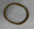 Elastic seamless nylon hair tie in a warm camel tone for versatile styling - Camel