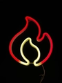 Wall-mounted flame neon sign with vibrant red and yellow LED lights for room decor - 1-2W / Flame Red Warm White