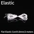 0.8mm white flat elastic string for DIY jewelry making and crystal beading - Flat Elastic Thread-0.8mm 2 Meters