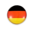 Classic round metal pin badge featuring the German national flag design with glossy finish - Germany Round Style (C2636-5)
