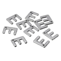 Silver stainless steel letter E pendant charms for DIY jewelry making sets - Letter E