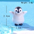 Miniature resin penguin figurine for micro landscapes, 2.4cm height and 2.3cm width - Fat Penguin with Spreading Wings