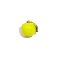 Green apple charm pendant with 18K gold plated leaf for DIY necklace bracelets - Enamel Apple-Green