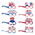 8er-Set Papier-Partybrillen zum US-Unabhängigkeitstag mit rot-weiß-blauem Design - Unabhängigkeitstag
