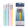 6-piece colorful art brush set with candy colors for acrylic, oil, and watercolor painting - 6Pcs Colorful Filbert HB173C / Colorful