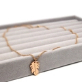 Collana in acciaio inossidabile oro rosa con ciondolo a foglia in astuccio regalo - Oro rosa