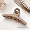 Mocha brown matte shark clip for thick hair, measuring 11cm for elegant hairstyling - Milk Coffee Straight Clip
