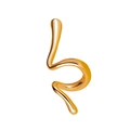 Ear cuff punk a spirale dorata minimalista con finitura lucida per orecchie senza buco - Spirale Dorata (Orecchio Sinistro)