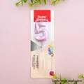 Metallic pink-purple number 5 birthday candle with matte finish in retail packaging - Rose Gold Number 5