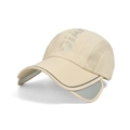 Beige outdoor sports baseball cap with retractable wide brim and breathable mesh - Retractable Brim / Champagne Beige