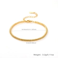925 silver golden tennis bracelet with yellow zircon 14+5cm length on white background - Bracelet - 5.5in+2in (14+5cm) / Gold - Yellow Zirconia