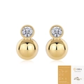Elegant gold S925 silver moissanite stud earrings with GRA certification and round cut stones - 0.5ct Moissanite (with GRA Certificate)