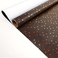 Black gift wrapping paper roll with metallic gold geometric triangle pattern and gold foil - Triangle