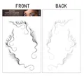 Adesivo per tatuaggi per capelli ED-016 con vista frontale e posteriore dei bordi - ED-016 / 11*18cm