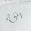 Close-up of shiny silver mirror acrylic 2026 topper for New Year cake decorations - 2026 Silver Style 1 / 1.3mm / Silver