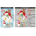 Tableau des tailles autocollants de Noël avec renne et décors festifs au format 20x30cm - BQ128 Cloches de Noël