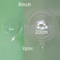 Transparent PVC bobo balloon comparison of 8cm flat size and 8-inch inflated state - 8 Inch Bobo Balloon / Clear