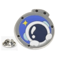 Emaille astronautenhelm speld in blauw en zilver met metalen vlindersluiting voor tassen - Astronautenhelm Stijl (A00271)