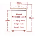 Support rotatif pour porte-clés et bijoux avec 14 crochets, finition cuivre, haut 37cm - Petit support de collier-14 crochets-Bronze