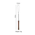 Japanese style manual egg whisk with wooden handle and stainless steel head, 23cm length - 23CM / Slim Waist Wenge Wood